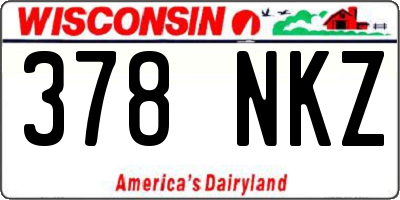 WI license plate 378NKZ