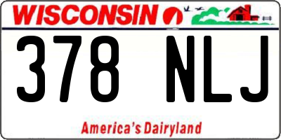 WI license plate 378NLJ