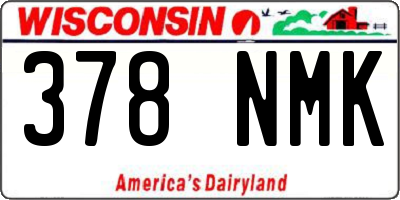WI license plate 378NMK