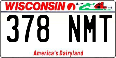 WI license plate 378NMT