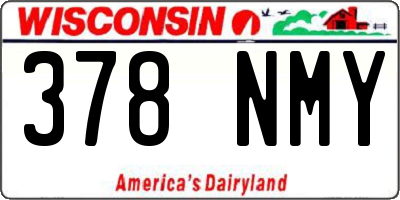 WI license plate 378NMY