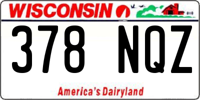 WI license plate 378NQZ