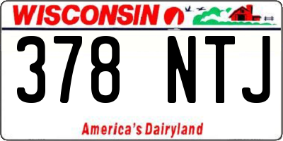 WI license plate 378NTJ