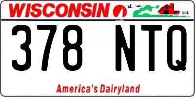 WI license plate 378NTQ