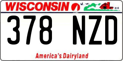 WI license plate 378NZD