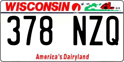 WI license plate 378NZQ