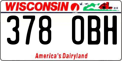 WI license plate 378OBH