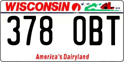WI license plate 378OBT
