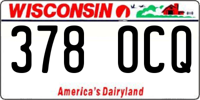 WI license plate 378OCQ