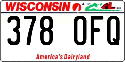 WI license plate 378OFQ