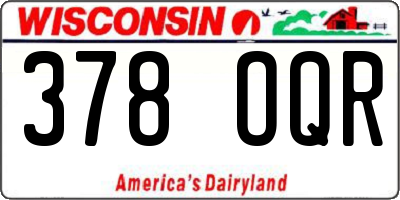 WI license plate 378OQR