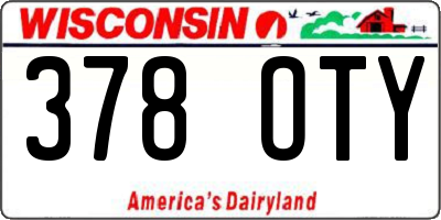 WI license plate 378OTY