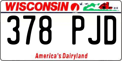 WI license plate 378PJD