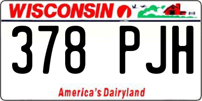 WI license plate 378PJH