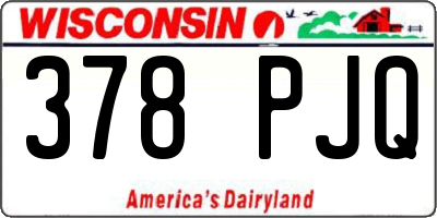 WI license plate 378PJQ