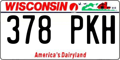 WI license plate 378PKH