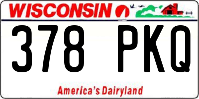 WI license plate 378PKQ