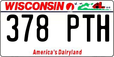WI license plate 378PTH
