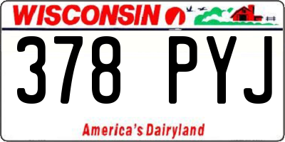 WI license plate 378PYJ