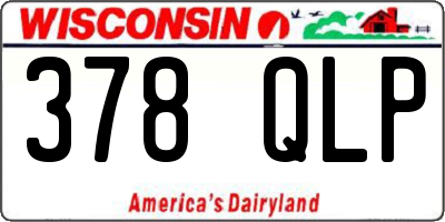 WI license plate 378QLP