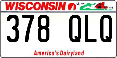 WI license plate 378QLQ