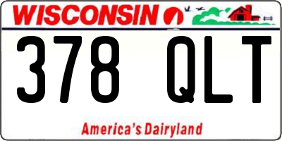 WI license plate 378QLT
