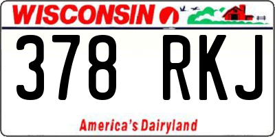 WI license plate 378RKJ