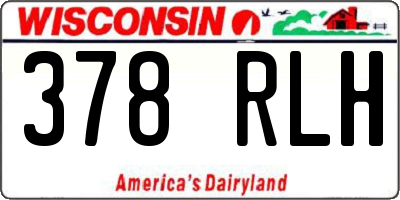 WI license plate 378RLH