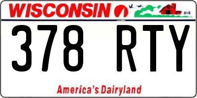 WI license plate 378RTY