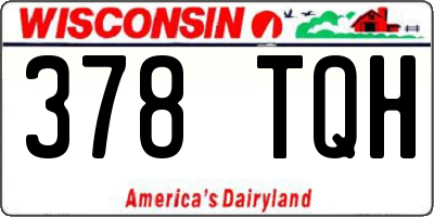 WI license plate 378TQH