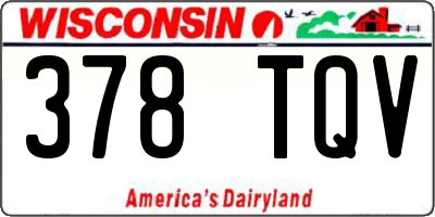 WI license plate 378TQV