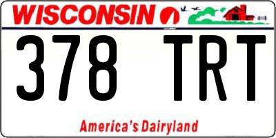 WI license plate 378TRT