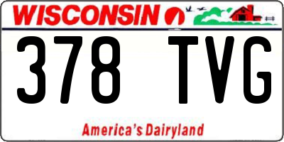 WI license plate 378TVG