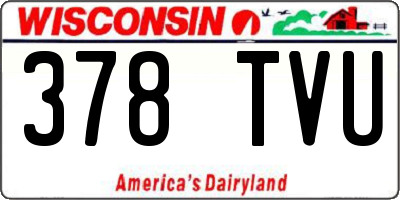 WI license plate 378TVU