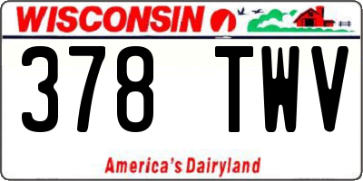 WI license plate 378TWV