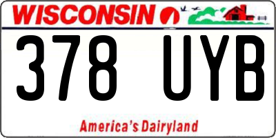 WI license plate 378UYB