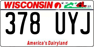 WI license plate 378UYJ