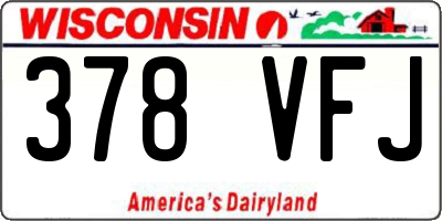 WI license plate 378VFJ