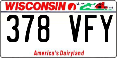 WI license plate 378VFY