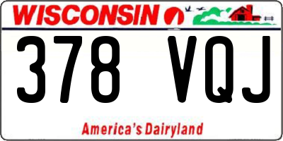 WI license plate 378VQJ