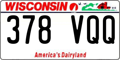 WI license plate 378VQQ