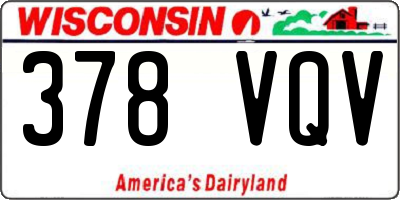 WI license plate 378VQV