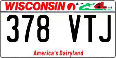 WI license plate 378VTJ
