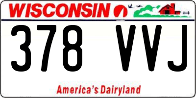 WI license plate 378VVJ
