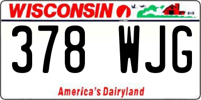 WI license plate 378WJG