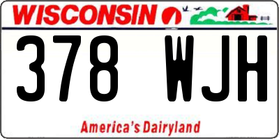 WI license plate 378WJH