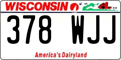 WI license plate 378WJJ