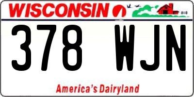 WI license plate 378WJN