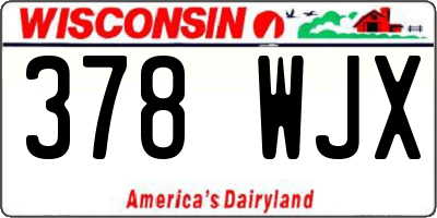 WI license plate 378WJX