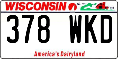 WI license plate 378WKD